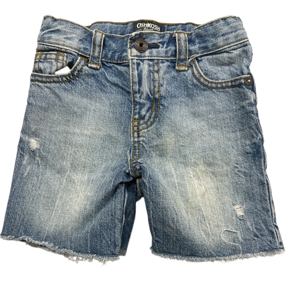 Oshkosh B’Gosh Genuine Article Five Pocket Distressed Mid-wash Boys Shorts 12-18